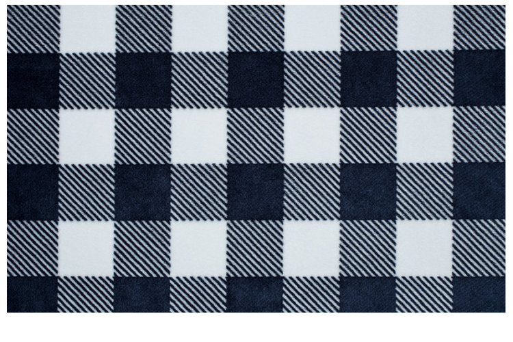 Crib Sheet in Navy and White Plaid Minky Chickadee Baby Company