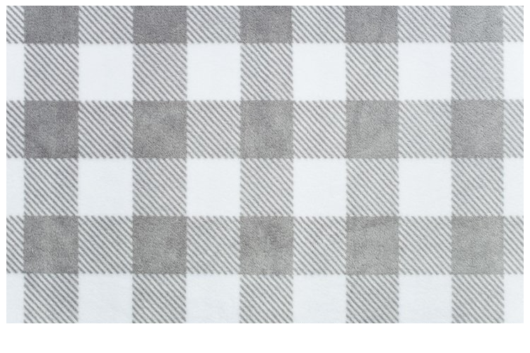 Crib Sheet in Gray and White Plaid Minky