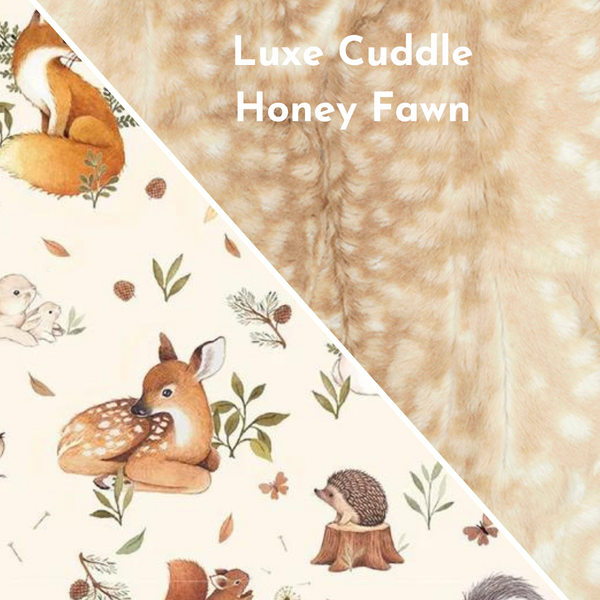 Design Your Own Minky Blanket in Little Forest Friends