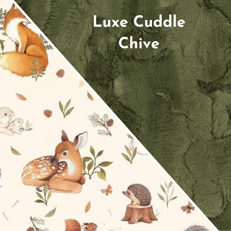 Design Your Own Minky Blanket in Little Forest Friends