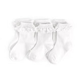 White Lace Midi Socks 3-pack