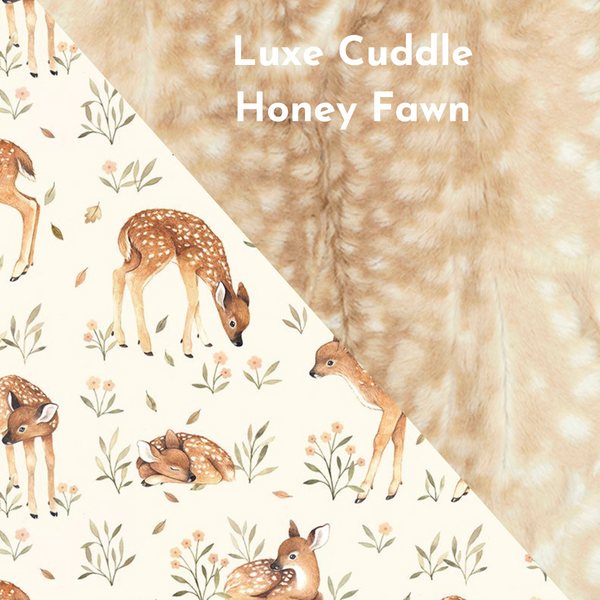 Design Your Own Minky Blanket in Little Fawn in Cream