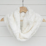 Chickadee Luxe Cuddle Infinity Scarf in Natural White Hide Minky
