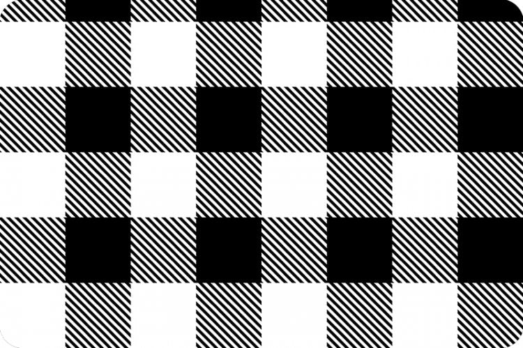 Fitted Crib Sheet in Black and White Plaid Minky