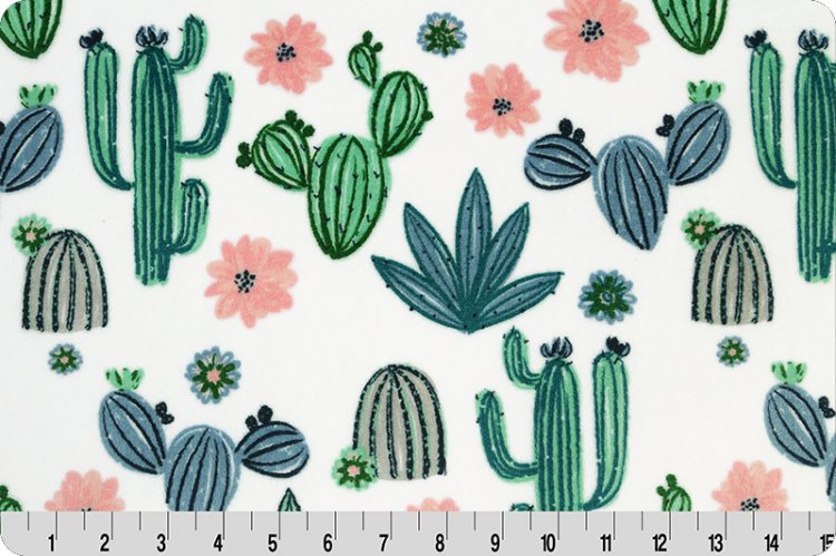 Fitted Crib Sheet in Cactus Bloom Minky