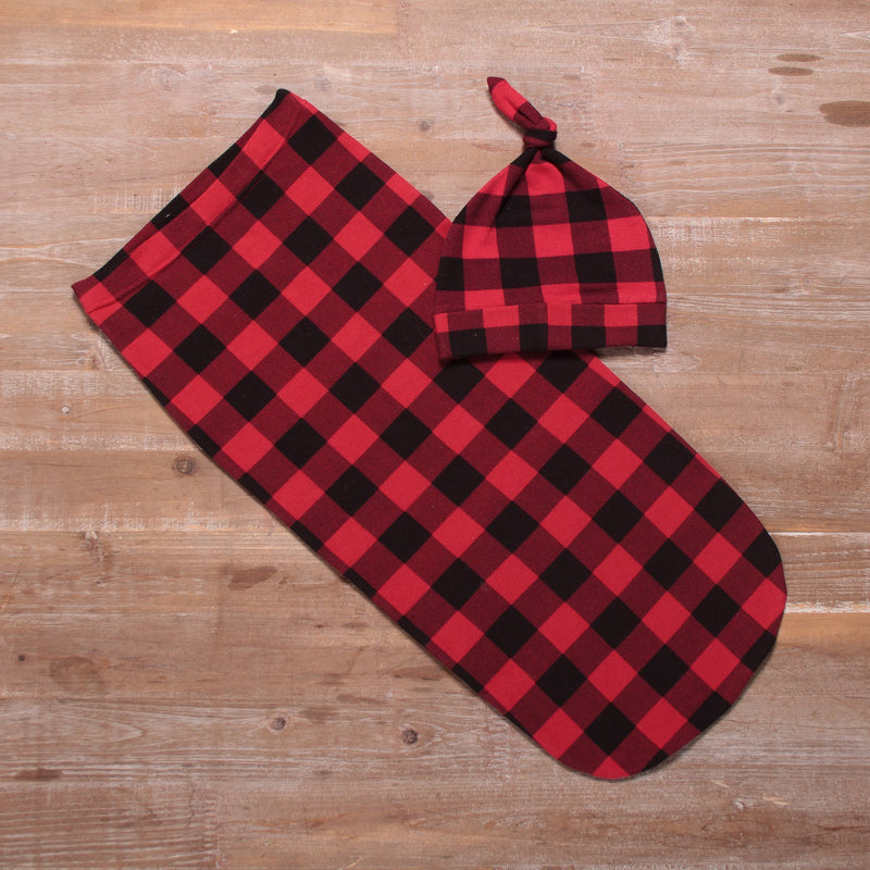 Swaddle Pod in Red Buffalo Check
