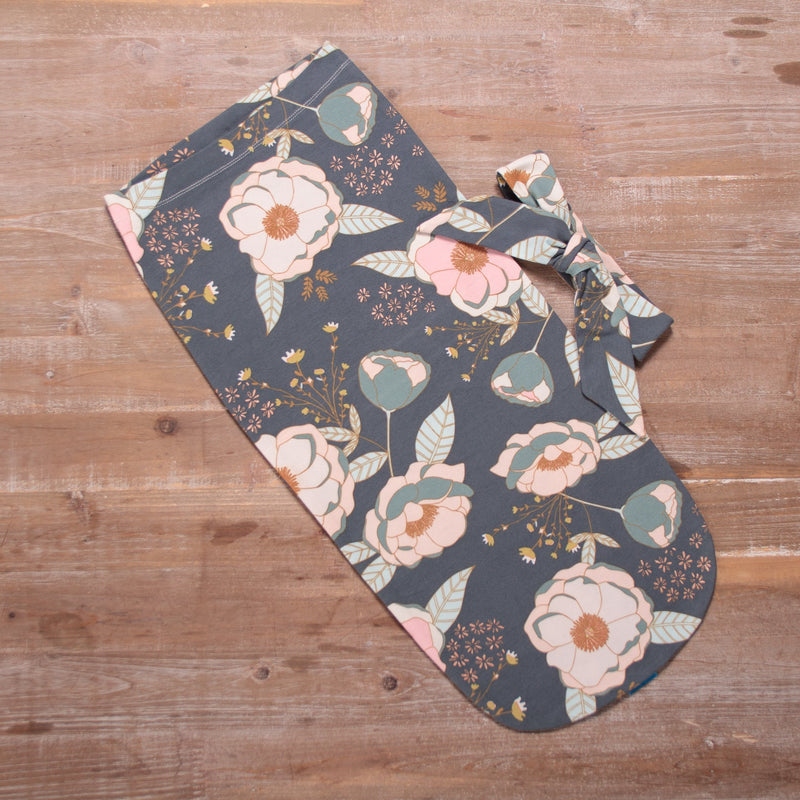 Swaddle Pod in Sprinkled Peonies Rose Gold Metallic