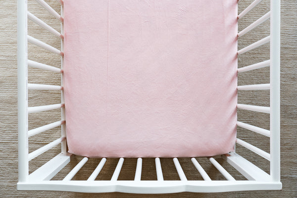 Fitted Crib Sheet in Solid Shell Minky