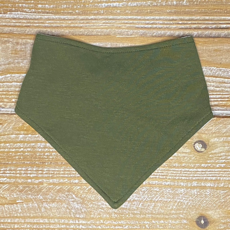 Bandana Bib in Solid Olive