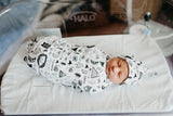 Swaddle Pod in Black & White Adventure Awaits from Wee Gallery