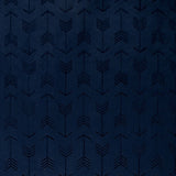 Fitted Crib Sheet in Navy Embossed Arrow Minky