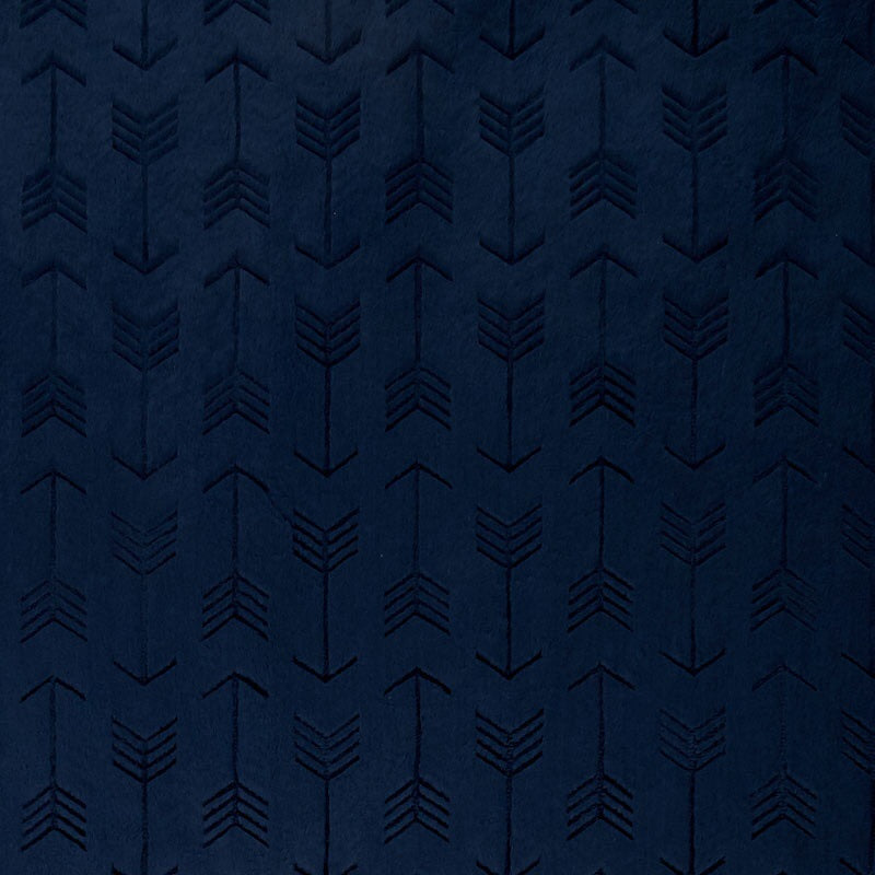 Fitted Crib Sheet in Navy Embossed Arrow Minky